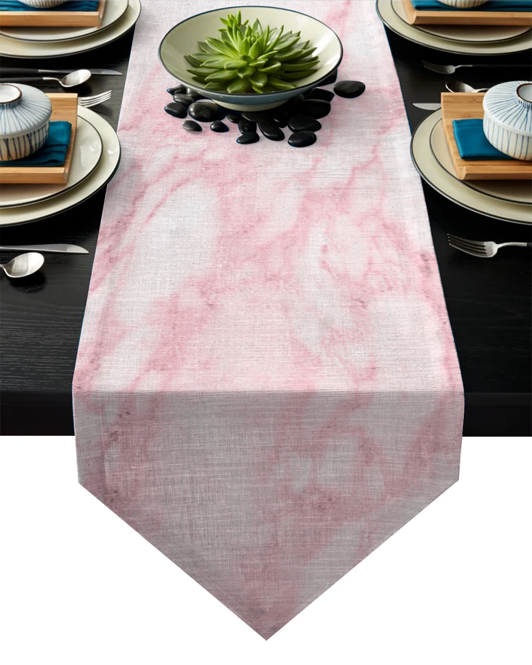 Pink Marble Elegant Romatic Table Runner Table Flag Home Party Decorative Tablecloth Table Runners For Wedding Table Runners Aliexpress