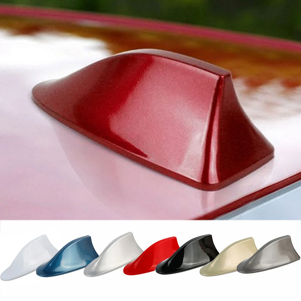 Universal Car Roof Shark Fin Aerial Antenna Decorative Cover Sticker Base Roof Carbon Fiber Style For BMW/Honda/Toyota Accessori