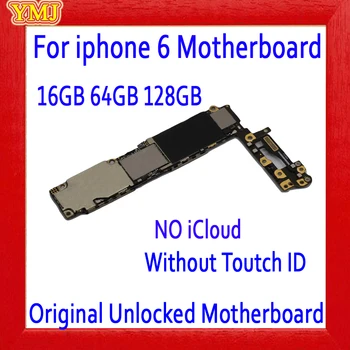 

With/No Touch ID for iphone 6 4.7inch Motherboard 100% Original unlocked for iphone 6 Logic board with IOS System,16GB 64GB 128G