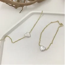 Новинка, браслет в форме сердца в стиле барокко, имитация жемчуга, золотая металлическая цепочка, браслеты для женщин и девушек, летние украшения для вечеринки