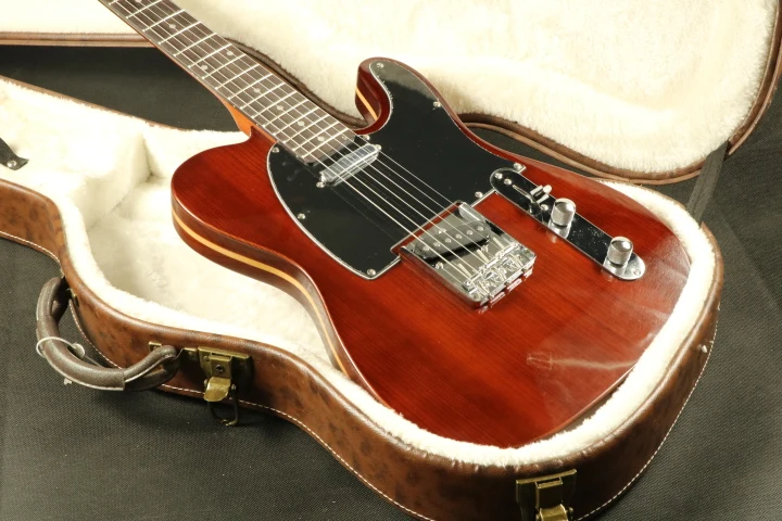 Custom Shop TL электрогитара пепел+ клен корпус коричневая отделка, струны через тело хорошее качество