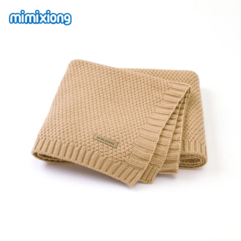 Детское одеяло, вязаное одеяло для новорожденных, супер мягкая пеленка для новорожденных, накидка для коляски, 100*80 см, детские одеяла для малышей