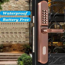 

Combination Lock Keyless Entry Door Lock Double Keypad Key+code Swing Iron Gate Lock Home Access Control Waterproof
