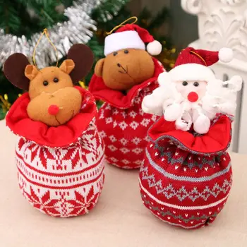 

Christmas Candy Bag Pendant Kids Friends Xmas Gift Party Tree Decoration C90E
