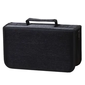

Space Saving CD Wallet Car Disc Large Capacity Box Travel Zipper Storage Bag Black 128 CDs Home DVD Holder