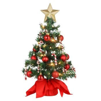 

Christmas Tree with Hanging Ball String Light for Desktop Decor Office