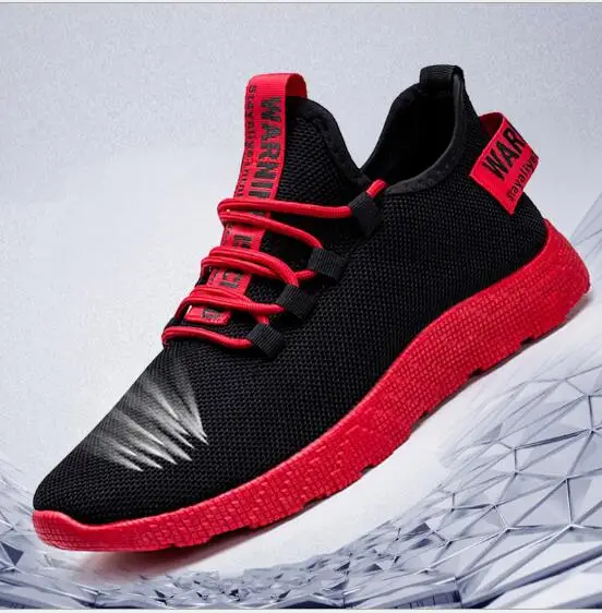 Tide shoes Новая мужская спортивная обувь повседневная Беговая обувь дышащая мужская обувь - Цвет: Красный