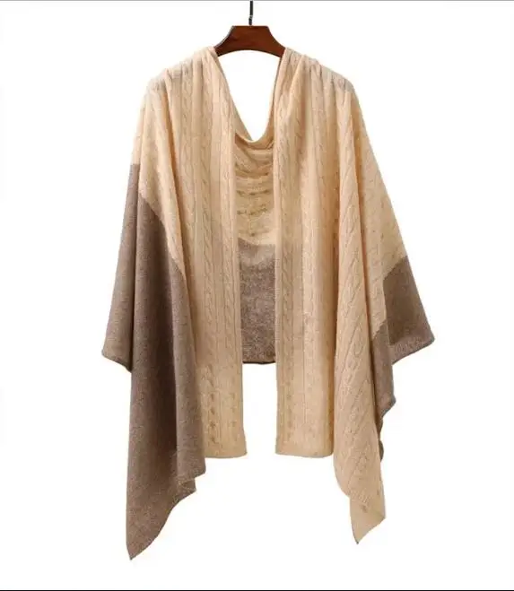 Naizaiga новая свернутая кашемировая вязаная диагональная женская рубашка теплый модный шарф двойного назначения SN232 - Цвет: 05