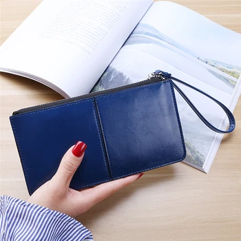 

Wristband Wallets PU Leather Vintage Long Women Purse Large Capacity Card Coin Holder New Fashion Ladies Clutch Wallet Money Bag