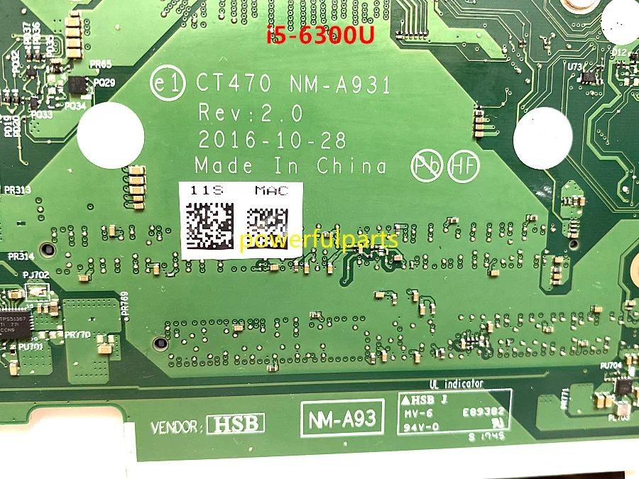 Placa-mãe para Thinkpad T470 Computador Portátil Mainboard com I56300 Cpu Fru: 01hw539 100% Trabalhando e Testado Bem Ct470 Nm-a931 - Imagem 3