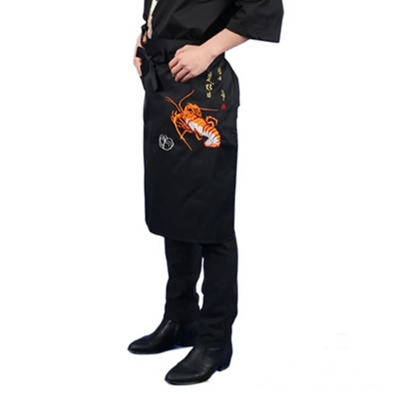 Japanese sushi restaurant brief paragraph aprons Korean restaurant waiter Japanese chef working men and women embroidery apron