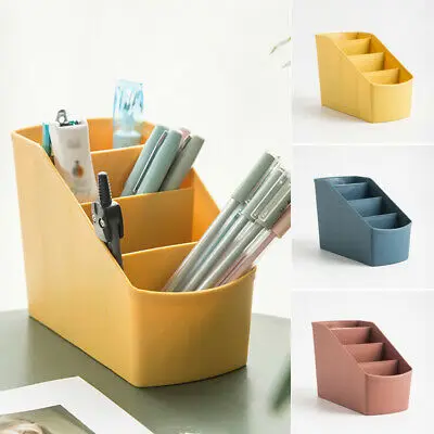 

4 Grids Phone Holder TV Remote Control Desktop Stand Storage Office Table Storage Box Pencil Pen Holder Cosmetic Desktop Storage