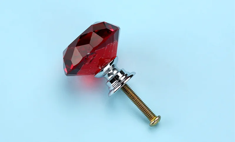 Diamond Shape Crystal Glass Cabinet Knobs and Handles  (9)