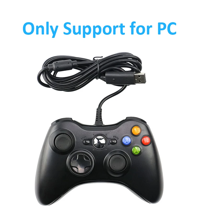 PC Game Controller USB Wired Dual Vibration Gamepad For Windows 7 8 10 Game Control Wired Joystick Joypad for Microsoft PC Games