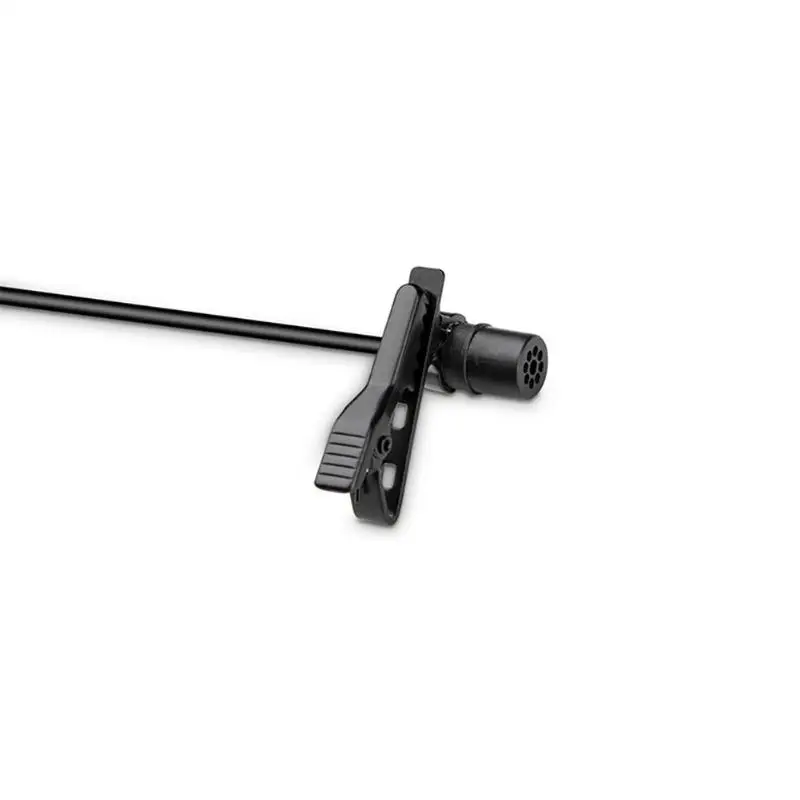 3.5mm Studio Speech Clip On Lapel Condenser Microphone for Interview Recording Line Length 20 Feet Directivity Omnidirectivity