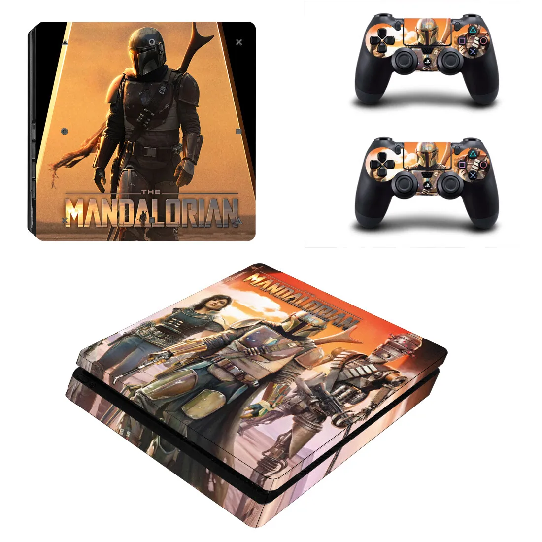 PS4 Slim Mandalorian sticker s PS 4 Play station 4 Slim Skin sticker Pegatinas для playstation 4 Slim консоли и контроллера