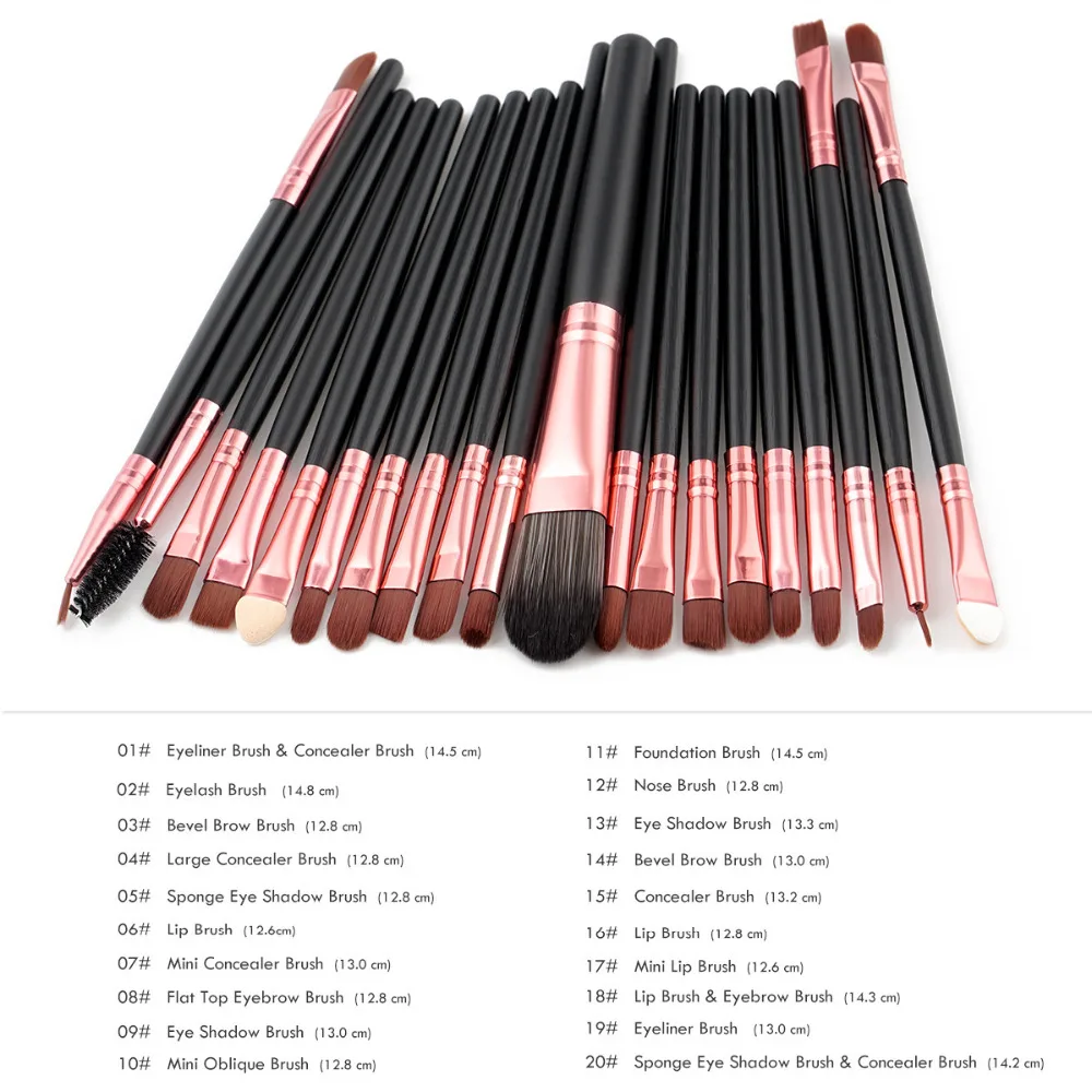 1-20pcs/lot make up brushes Set Eye Shadow Blending Eyeliner Eyelash-Eyebrow Brushes Extension Maquiagem Makeup Tools New