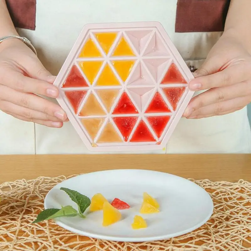 Бытовая креативная шестиугольная форма для льда 24 Сетки DIY коробка для хранения льда