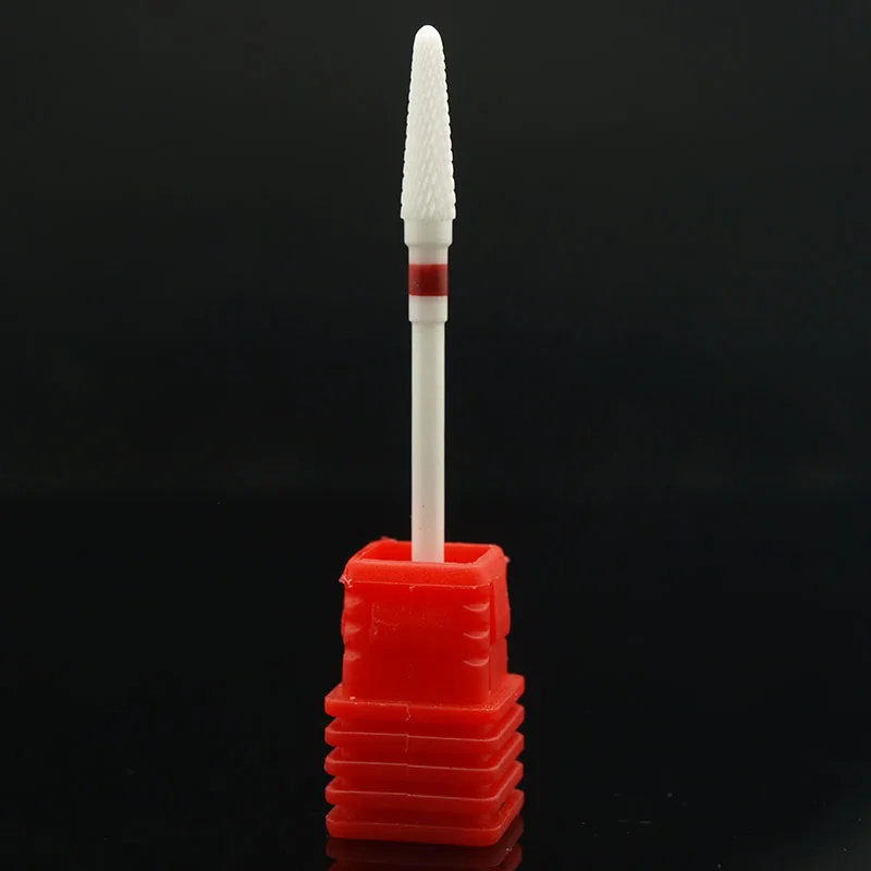 KIMAXCOLA 1* циркониевая керамическая насадка для дизайна ногтей сверло электрическое сверло для салона маникюрная пилка инструмент для дизайна ногтей маникюр педикюр - Цвет: Red F