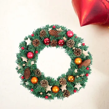 

1pc Front Door Wall Wreath Porch Entry Doorway Shopwindow Garland for Holiday Christmas