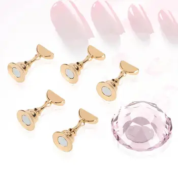 

Magnetic False Nail Tips Practice Stand Holder Set Base Rhinestone Holder Showing Shelf Crystal Nail Art Manicure Accessory Tool