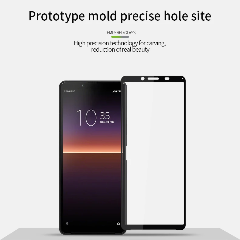 Для Sony xperia1 xperia 10 ll пленка из закаленного стекла для Защитная экрана полное
