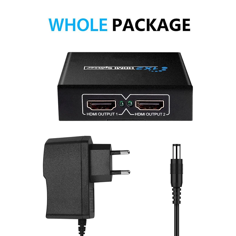 2 порта HDMI разделитель Full HD 1080p видео HDMI переключатель 1X2 1X4 сплит 1 в 2 выхода усилитель дисплей для HDTV DVD PS3