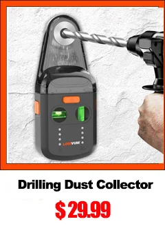 Laser Level Support Drill Dust Collector Electric Vacuum Suction Tool Two Bubbles L-Shape Bracket, Drilling BOX Support LOMVUM