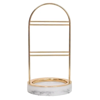 

Marbling Resin Retro Nordic Jewelry Organizer Rack Display Earring Stand Vintage Showcase Jewelry Packaging