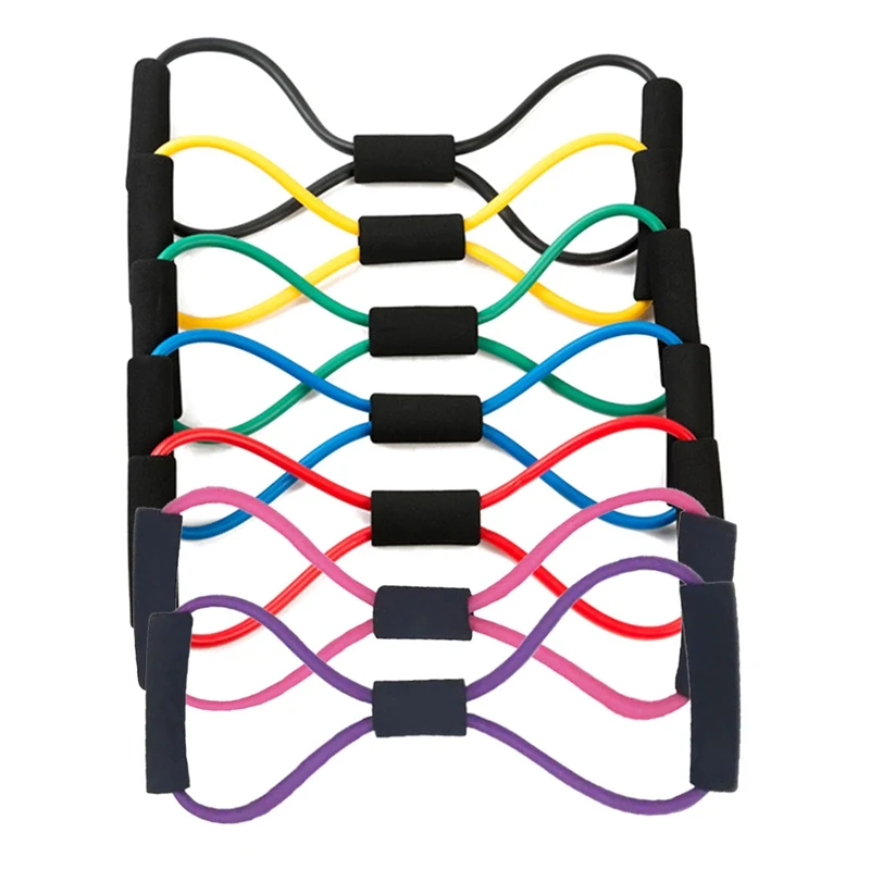 

Yoga elastic band Resistance Bands Workout 2020 Rubber Elastic Bands For Exercise Chest Expander Yoga Sport Fitness Equipment