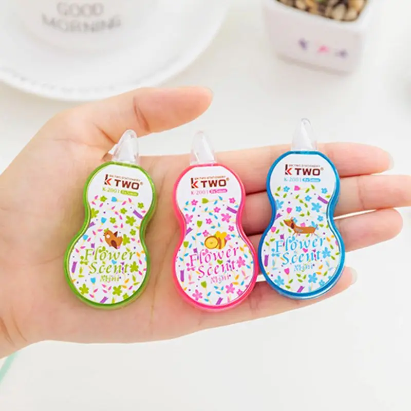 

Colorful Flowers Cute Cartoon Animal Push Correction Tape Office School Students Writing Stationery