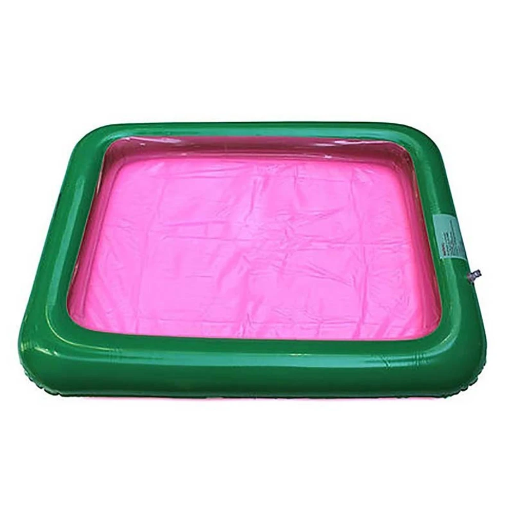 Funny Kids Sand Tray Square Inflatable Elevated Large Sandbox PVC Tray Castle Stacking Play Toys For Children  60cm x 45cm 5