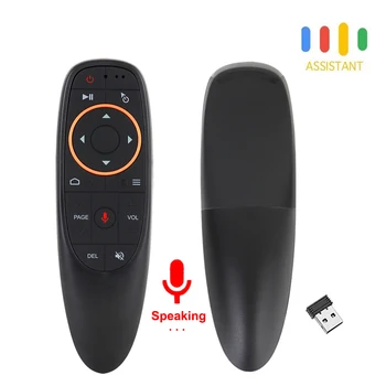 

G10 Air Mouse Voice Control with 2.4G USB Receiver Gyro Sensing Mini Wireless Smart Remote for Android TV BOX HK1 X96mini VS G20
