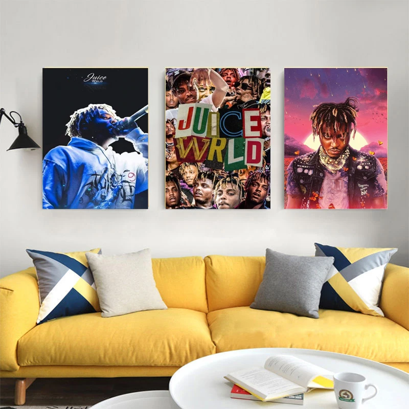 ZT570 Poster Prints New Juice WRLD Rap Music Singer Hip Hop Artwork Canvas  Oil Painting Art Wall Picture Home Decor Living Room - AliExpress