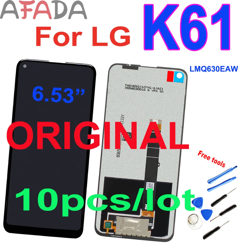 Peças de Reparo Lcd para lg Original K61 Screen Display Toque Digitador Assembléia Lmq630eaw Substituição Lm-q630eaw 10 Pçs 6.53 Lcd 1 10 pçs original 6.53 lcd lcd lcd