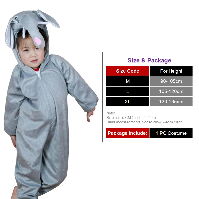 Kids Cartoon Animals Elephant Costumes Boy Girl Halloween Cosplay Costume Anime Disfraces Dress Up Role Play Jumpsuit Clothes Kids Cartoon Animals Elephant Costumes Boy Girl Halloween Cosplay Costume Anime Disfraces Dress Up Role Play Jumpsuit Clothes