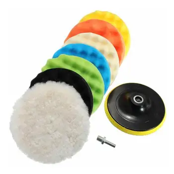 

5/6/7 inches Car Polishing Disc 6Pcs/Set Self-Adhesive Buffing Waxing Sponge Wool Wheel Polishing Pad For Car Polisher