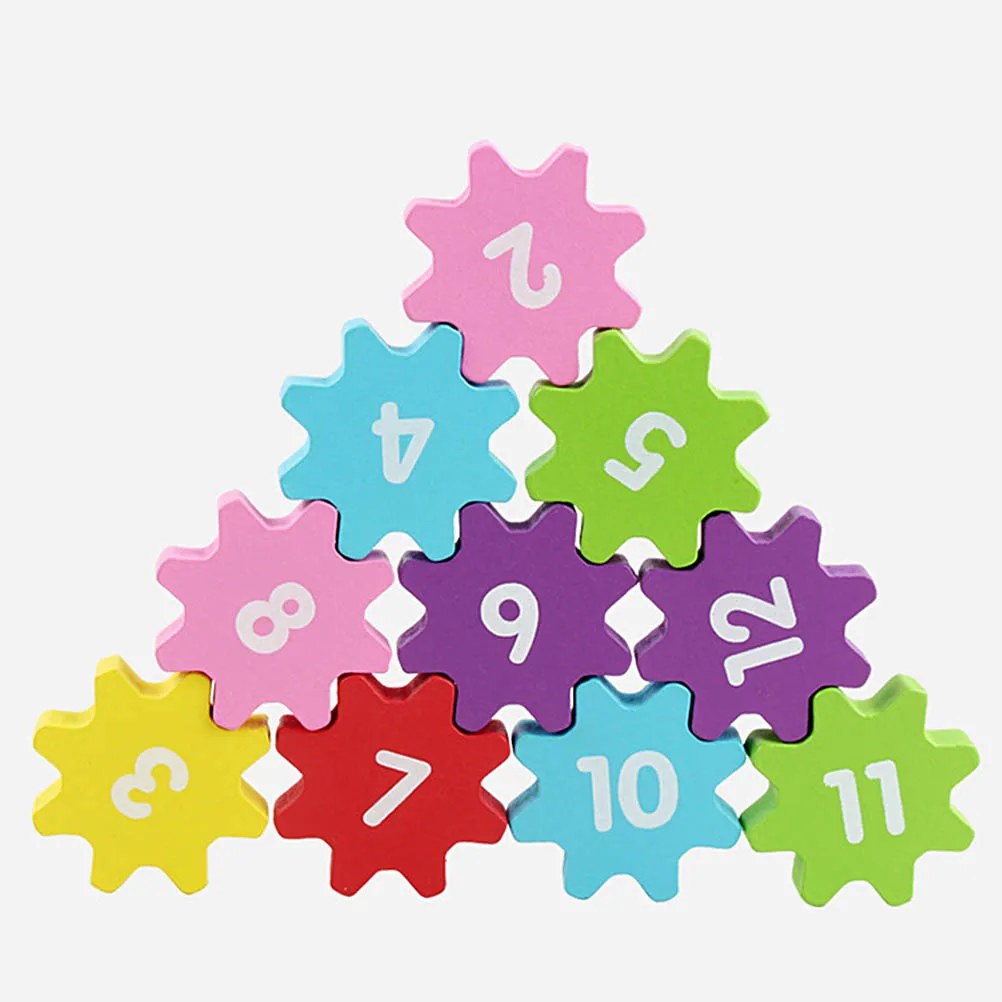 Wooden Gear Classification Digital Clock Shape Children Teaching Clock Classification Puzzle Educational Toys Birthday Gift