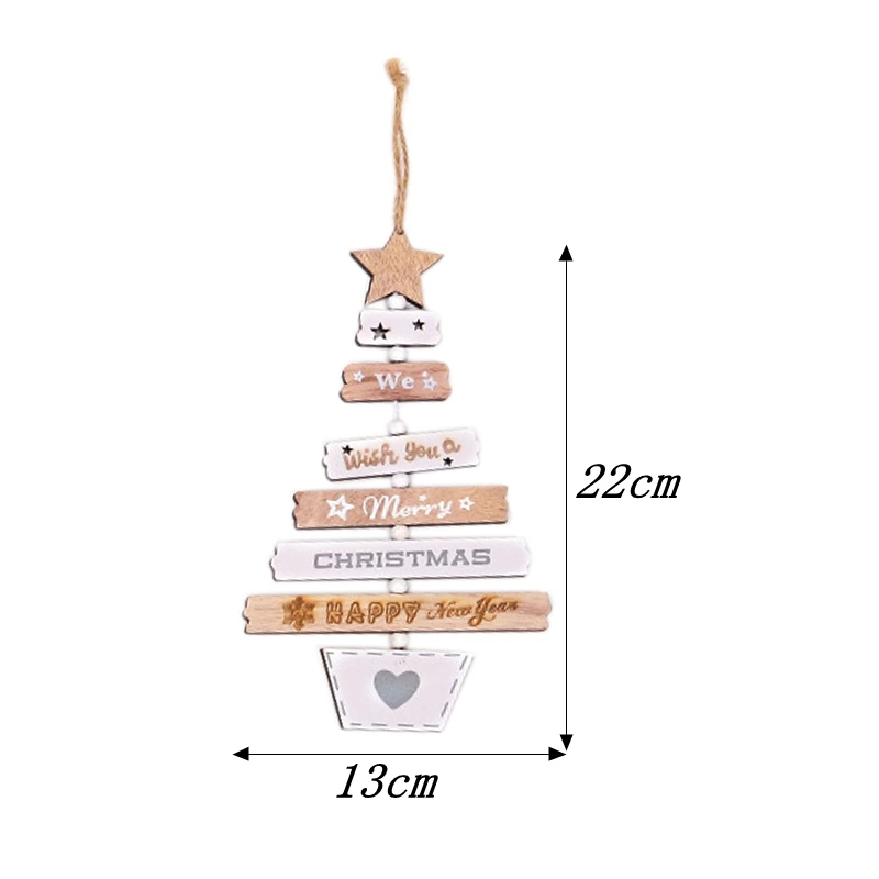Деревянные рождественские украшения дерево орнамент узорное подвесное дерево Ремесло Декор для нового года Рождественское украшение для дома аксессуары - Цвет: B04