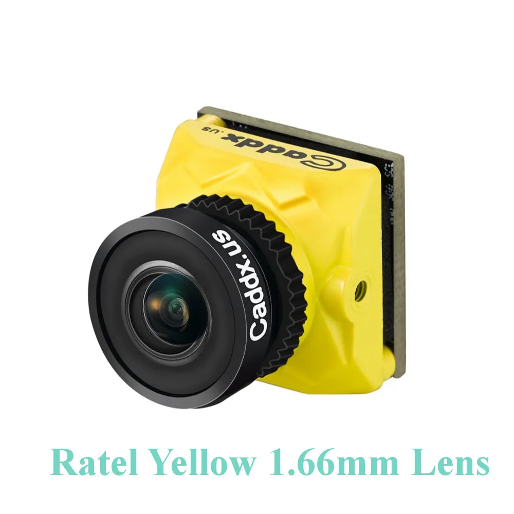 Yellow 1.66mm Caddx Ratel 1/1. 8 ''Starlight HDR OSD 1200TVL NTSC/PAL 16:9/4:3 переключаемый объектив 1,66 мм FPV камера для радиоуправляемого дрона - Цвет: Yellow 1.66mm