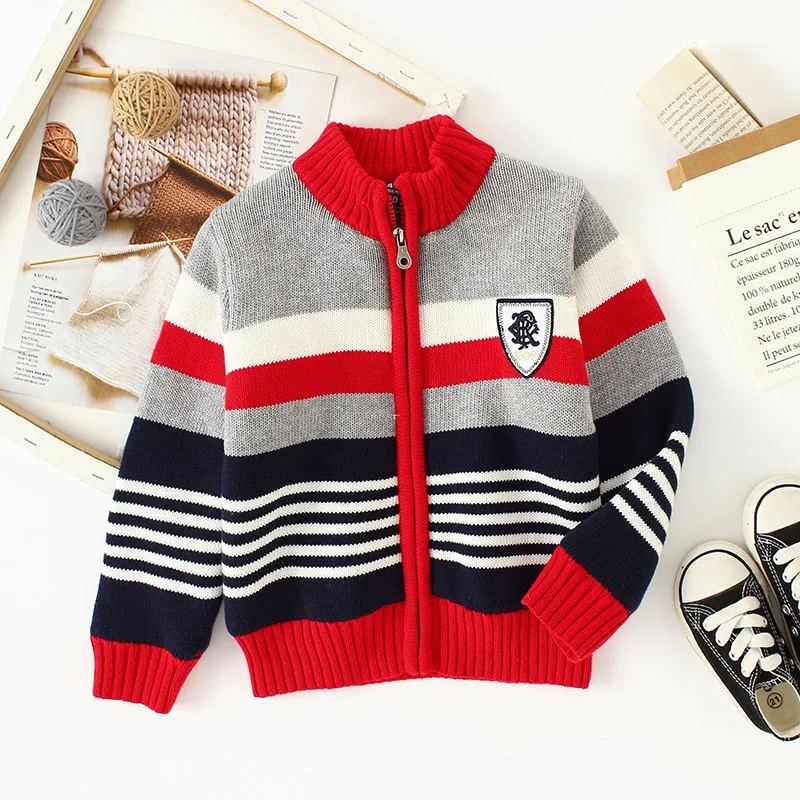 

New Style Spring And Autumn CHILDREN'S Cardigan Coat Childrenswear Cardigan Sweater BOY'S Zipper