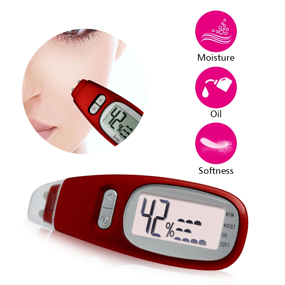 

3 in 1 Portable LCD Digital Skin Analyzer with Backlight For Moisture Oil Content Moisture Monitoring Spa Salon Home Skin Tester