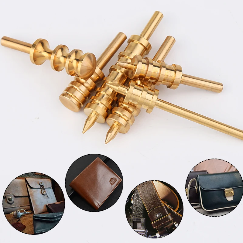 Leather Burnisher Pointed or Flat Tip Leather Edge Tools leather craft tool kit leather craft tool leather craft tools leather tools Craft for Slicker Burnishing Brass Burnish Tools LMDZ