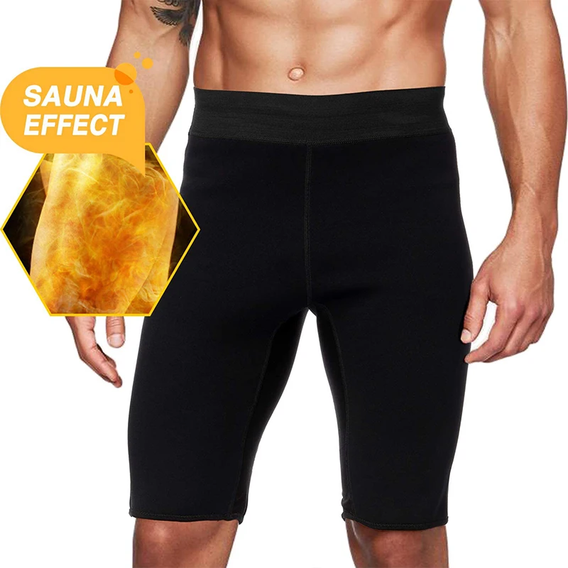 Men Sweat Sauna Body Shaper Thermo Neoprene Fintness Pants Weight Loss Shorts US 