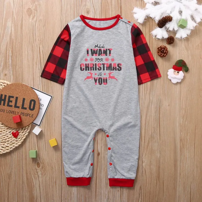 Одинаковые комплекты для семьи; Рождественская пижама в клетку; модные брюки в клетку; домашняя одежда; Рождественский комплект из двух предметов для родителей и детей