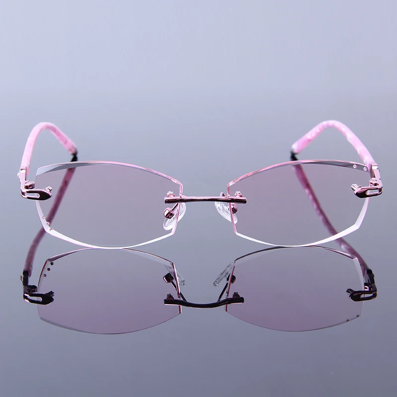 pink tinted reading glasses