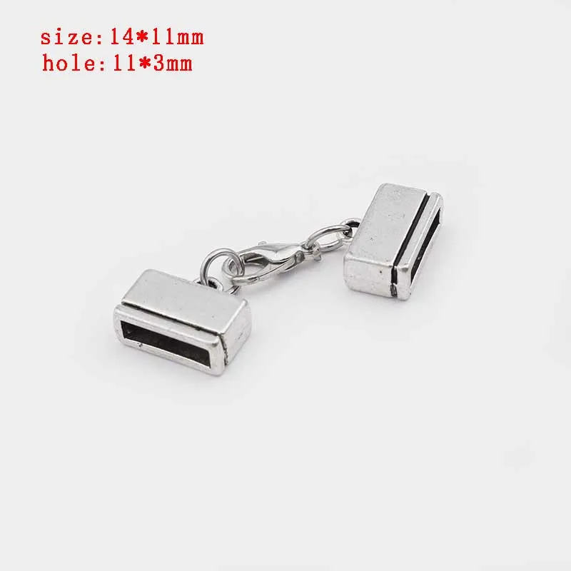 17 5 sets Zinc Alloy Clasp Lobster Clasps Hook End Caps Connectors For 5/6/7/8/10mm Leather Cord Bracelet Necklace Jewelry Making - Цвет: 17