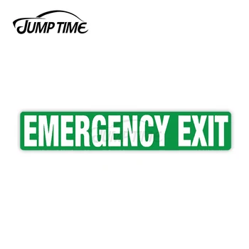 

Jump Time 13cm x 4cm Car Sticker Emergency Exit Reminder Sign Decals Personality Window Door Bulding Waterproof Car Decor