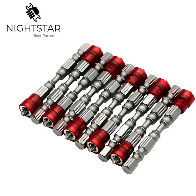 Single Head Магнитный Отвертки противоскользящие S2 PH2 1/4 "Шестигранным хвостовиком электрический отвертка для Мощность инструменты 5 шт./10 шт