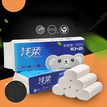 

12pcs Roll Paper Tissue Paper Roll 4 Layer Thickened Household Paper Protective safety supplies W326